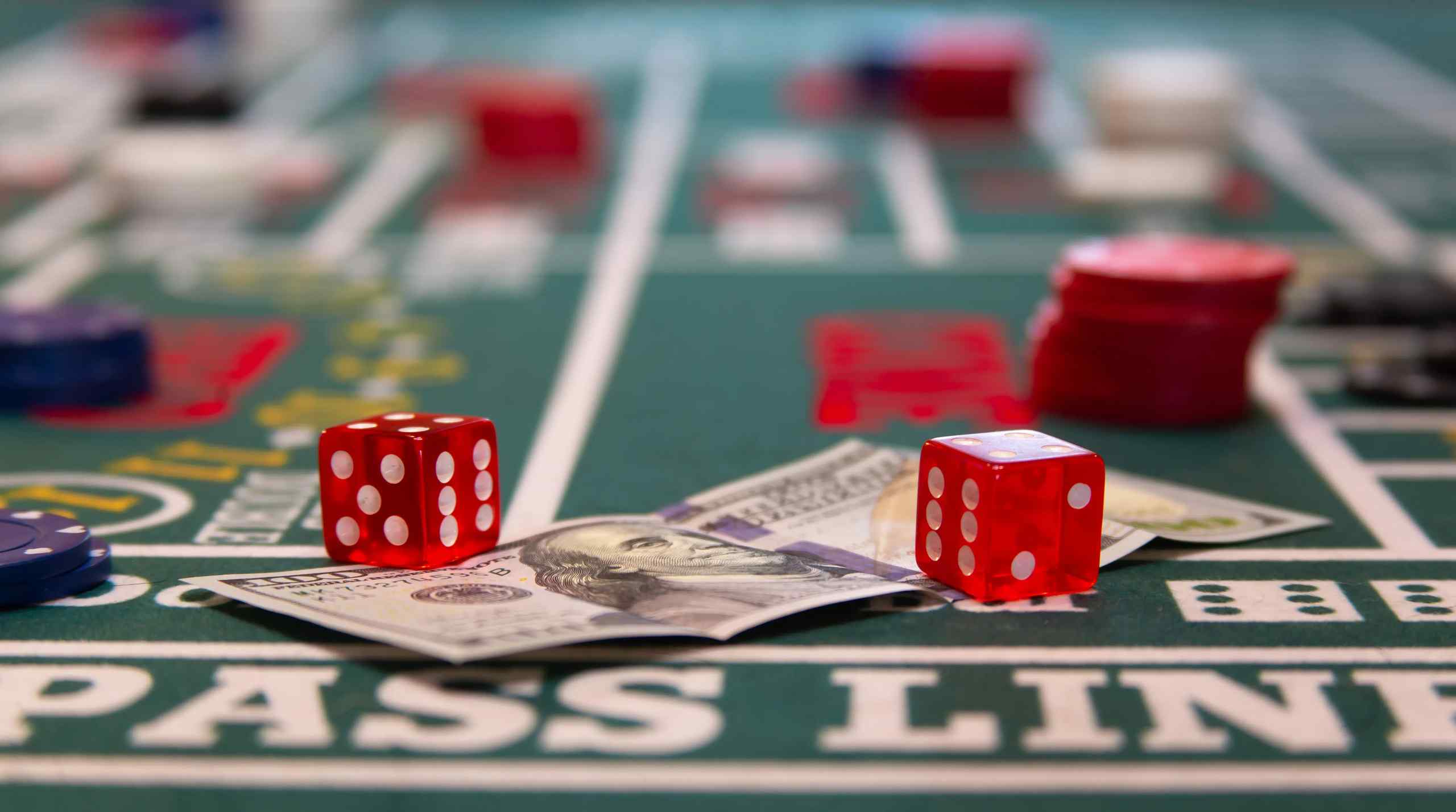 AI-generated image of dice on a crabs table